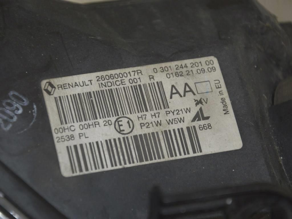 Фара левая Renault Megane 3 (2008-2019) 260600017R