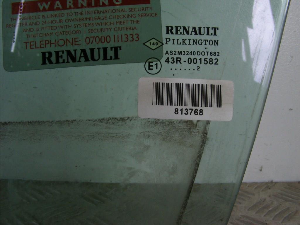 Стекло двери передней левой Renault Laguna 2 (2001-2007)